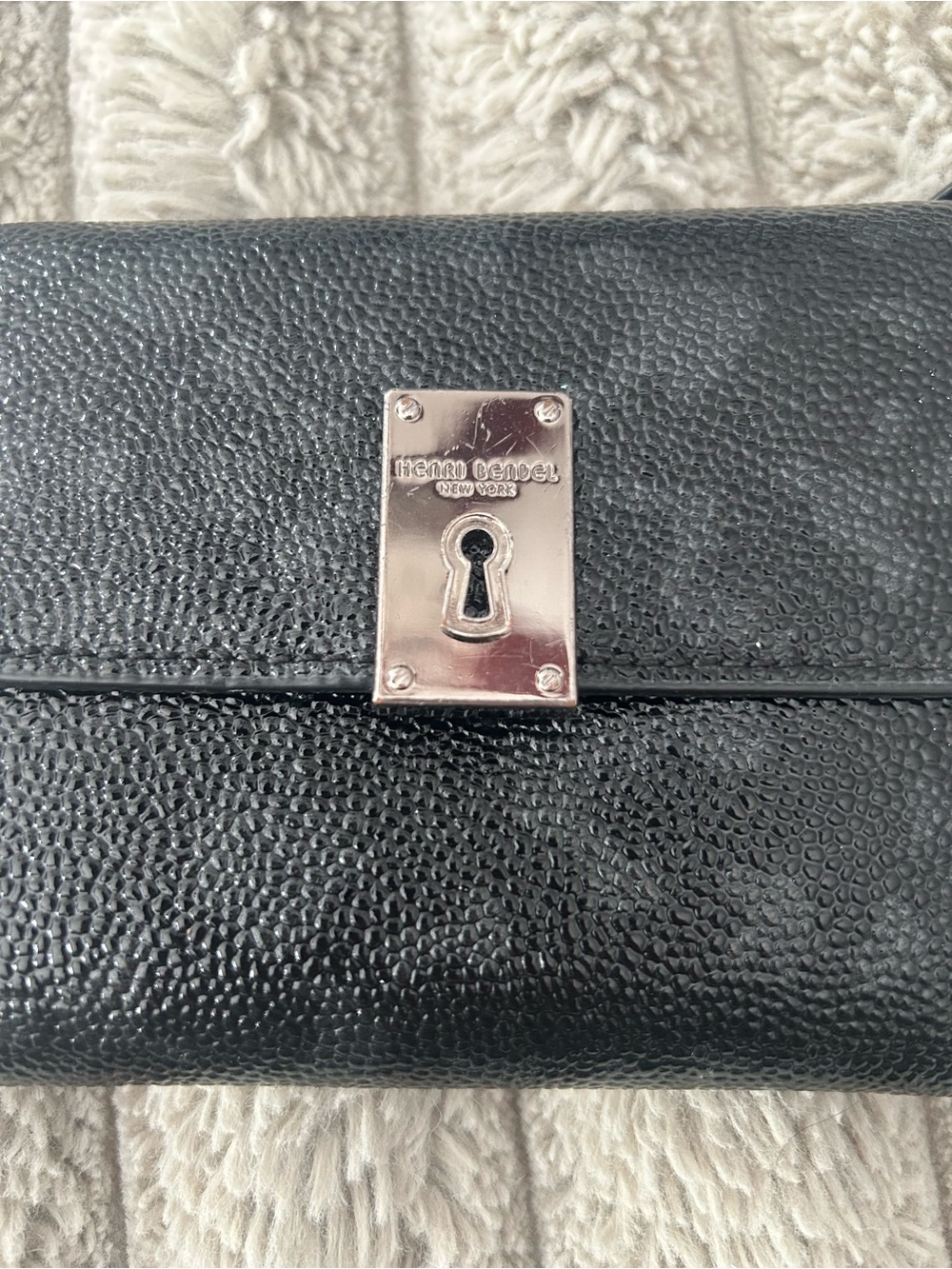 Henri Bendel Gotham Petrol Tri Gold Wallet - RARE - retired - Picture 8 of 9